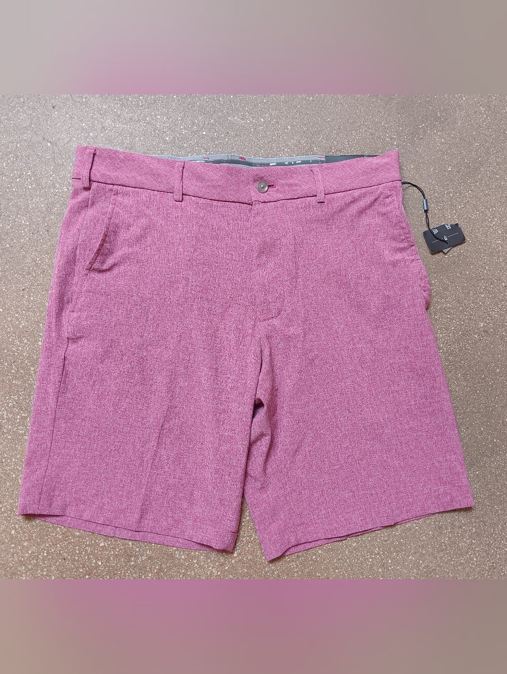 Walter Hagen Men's Golf Shorts W32 - Heathered Pink Flat Front